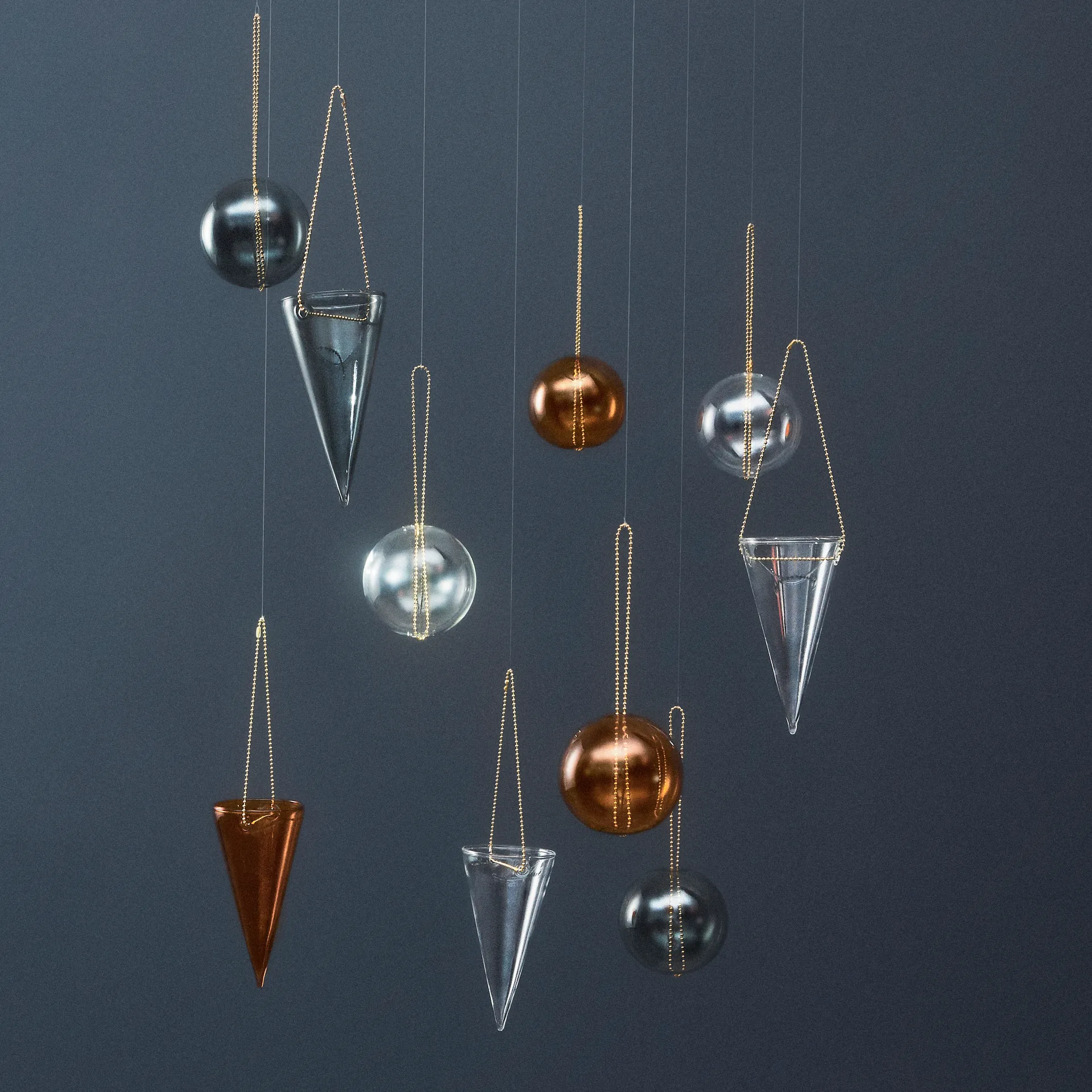 Monili kerstboomdecoratie, amber AYTM