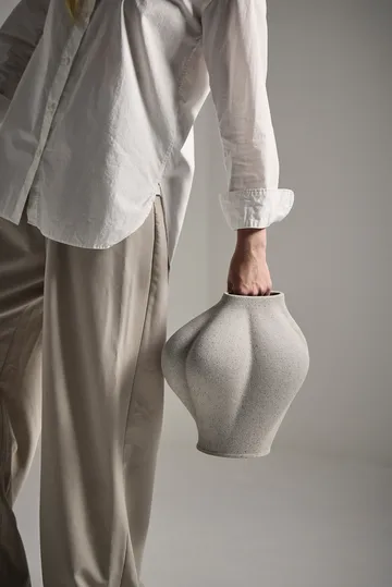 Saltare vaas - Taupe, Ø13,8x30 cm - AYTM