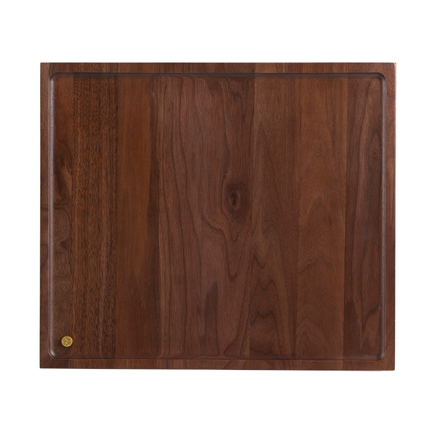 AYTM Sessio dienblad 34x40 cm Walnoot-goud | Scandinavisch Interieur | Dienbladen | Bruin