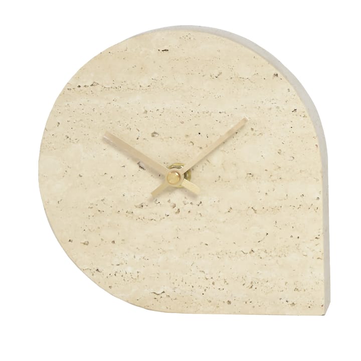 STILLA klok 15,8x16 cm - Travertine - AYTM