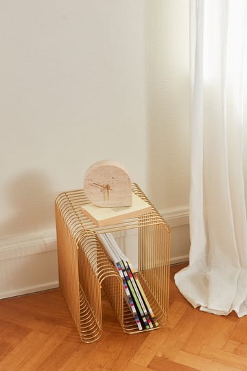 STILLA klok 15,8x16 cm - Travertine - AYTM