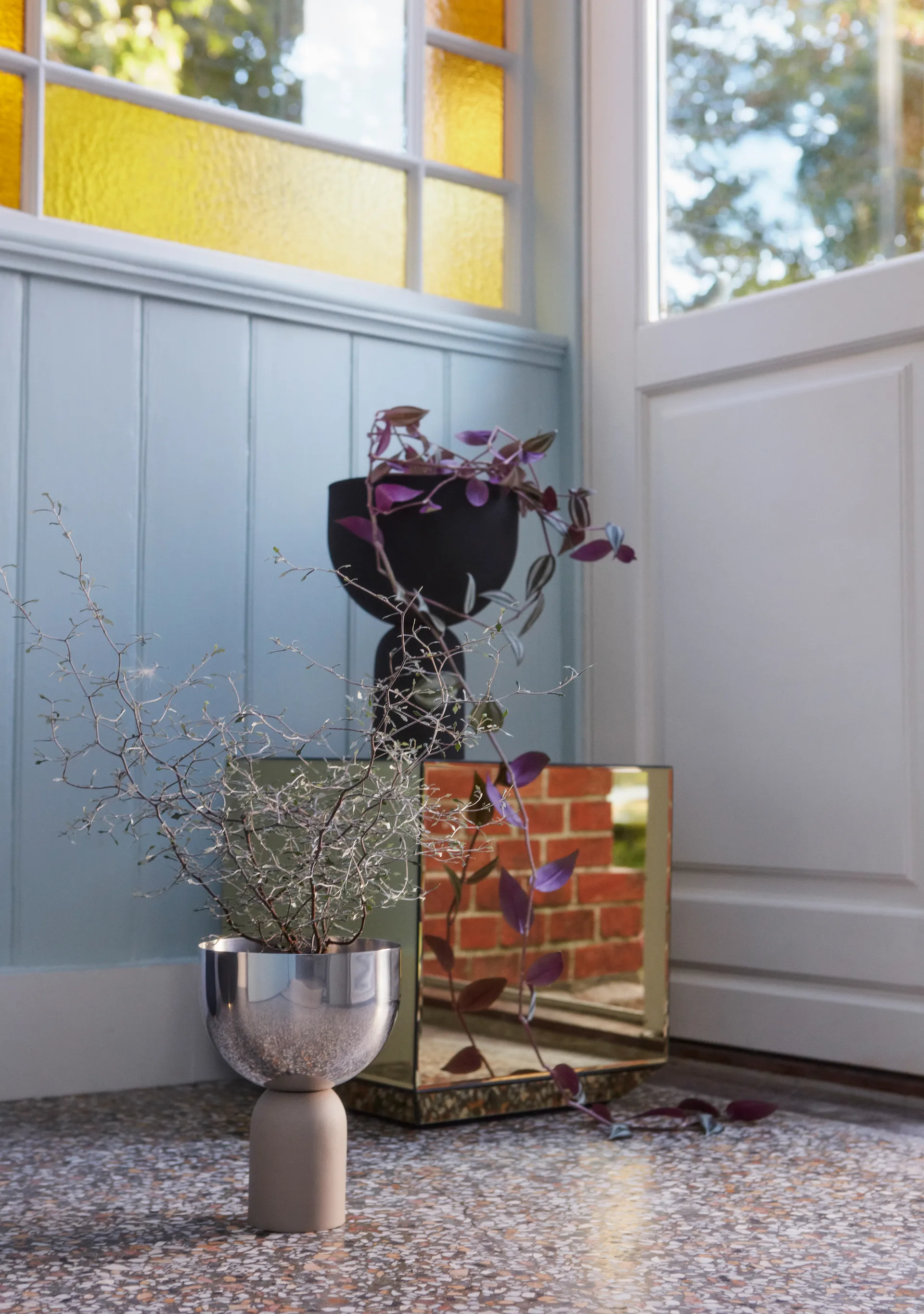 Torus bloempot Ø17 cm, Silver-taupe AYTM