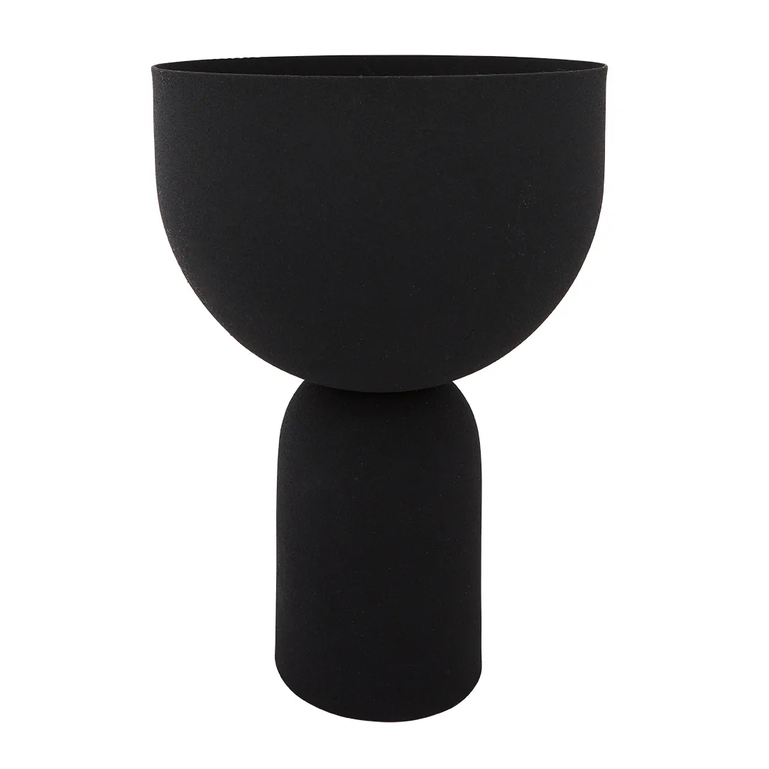 Torus bloempot Ø22 cm, Black-black AYTM