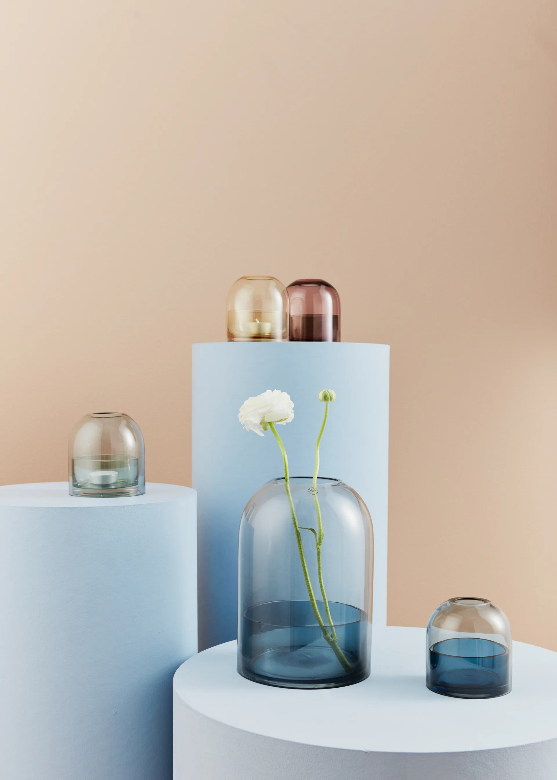 Tota kaarsenhouder, zwart-marineblauw AYTM