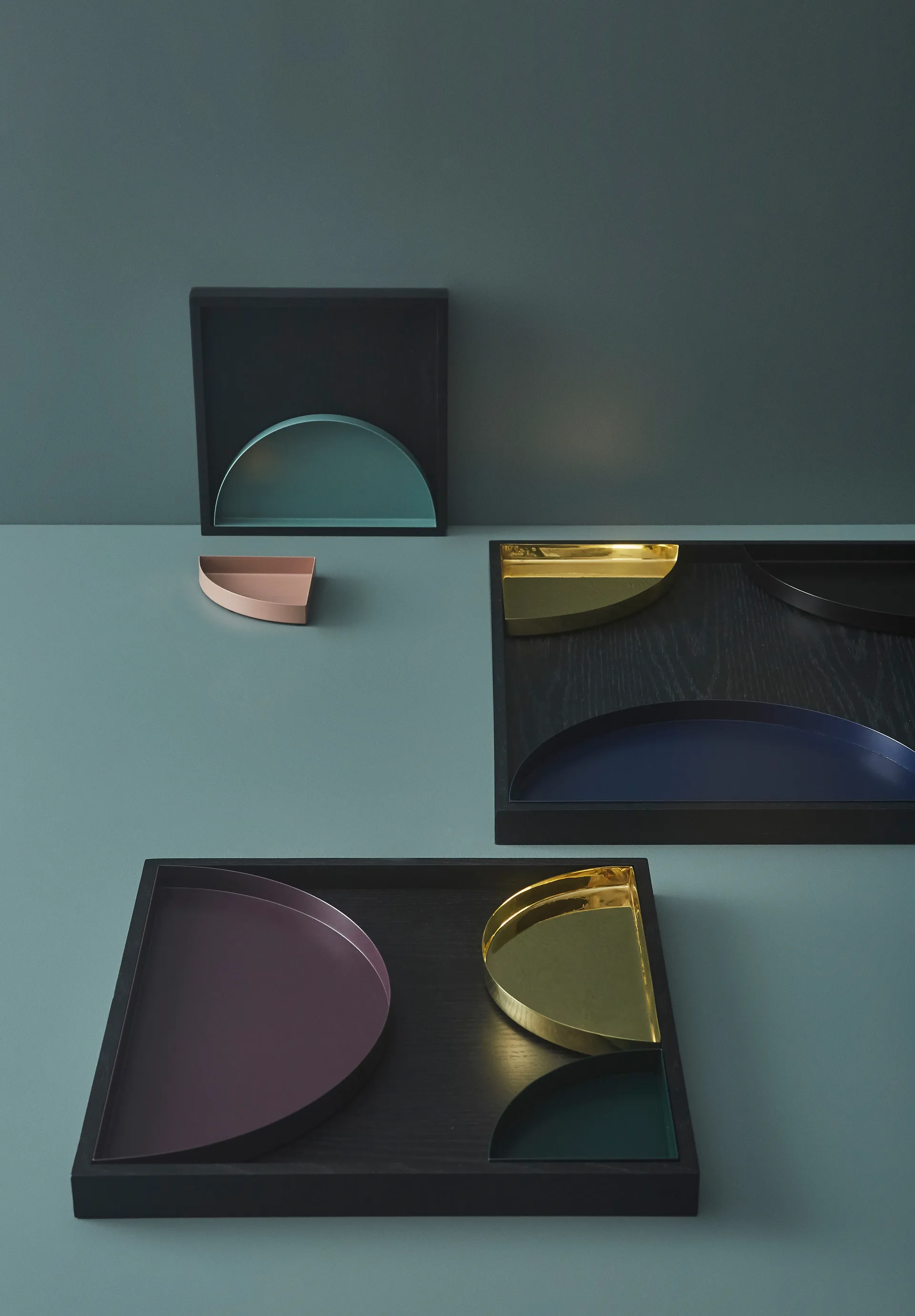 Unity square dienblad zwartgebeitst essen, Small AYTM