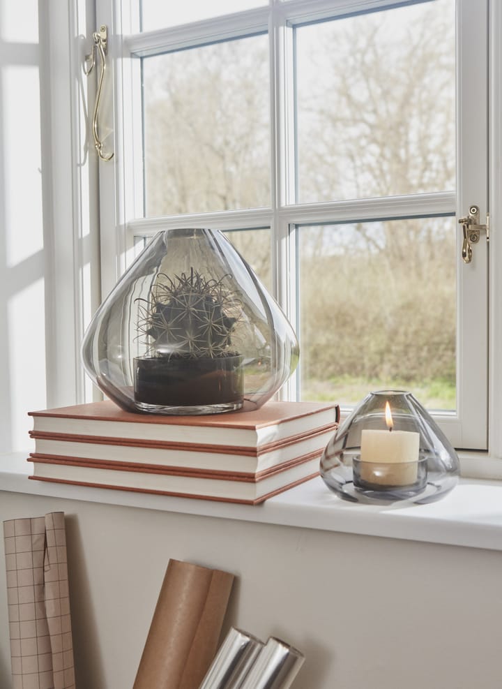 Uno lantaarn-vaas 21 cm, Zwart AYTM