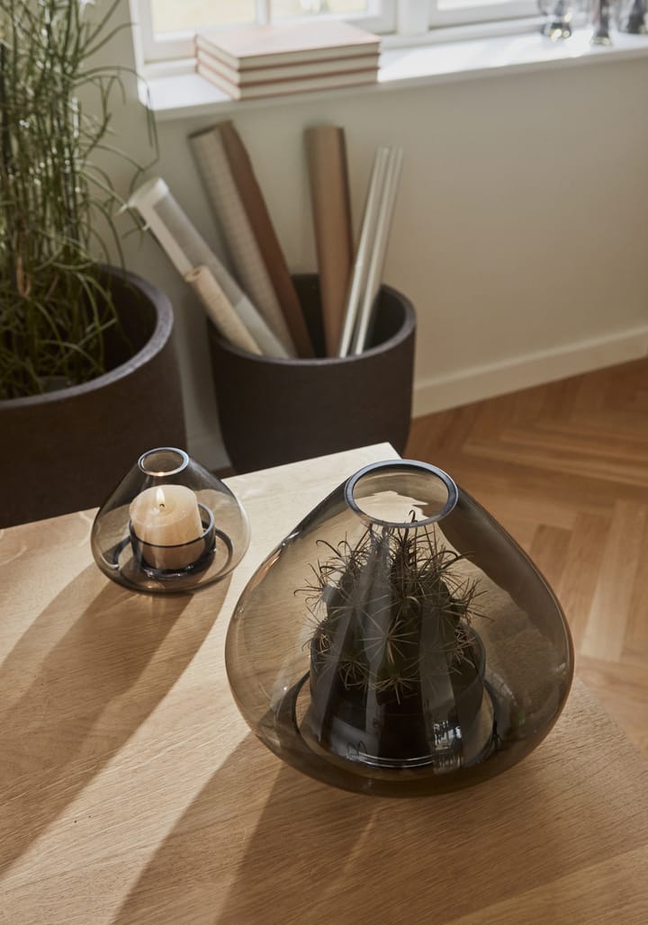 Uno lantaarn-vaas 21 cm, Zwart AYTM