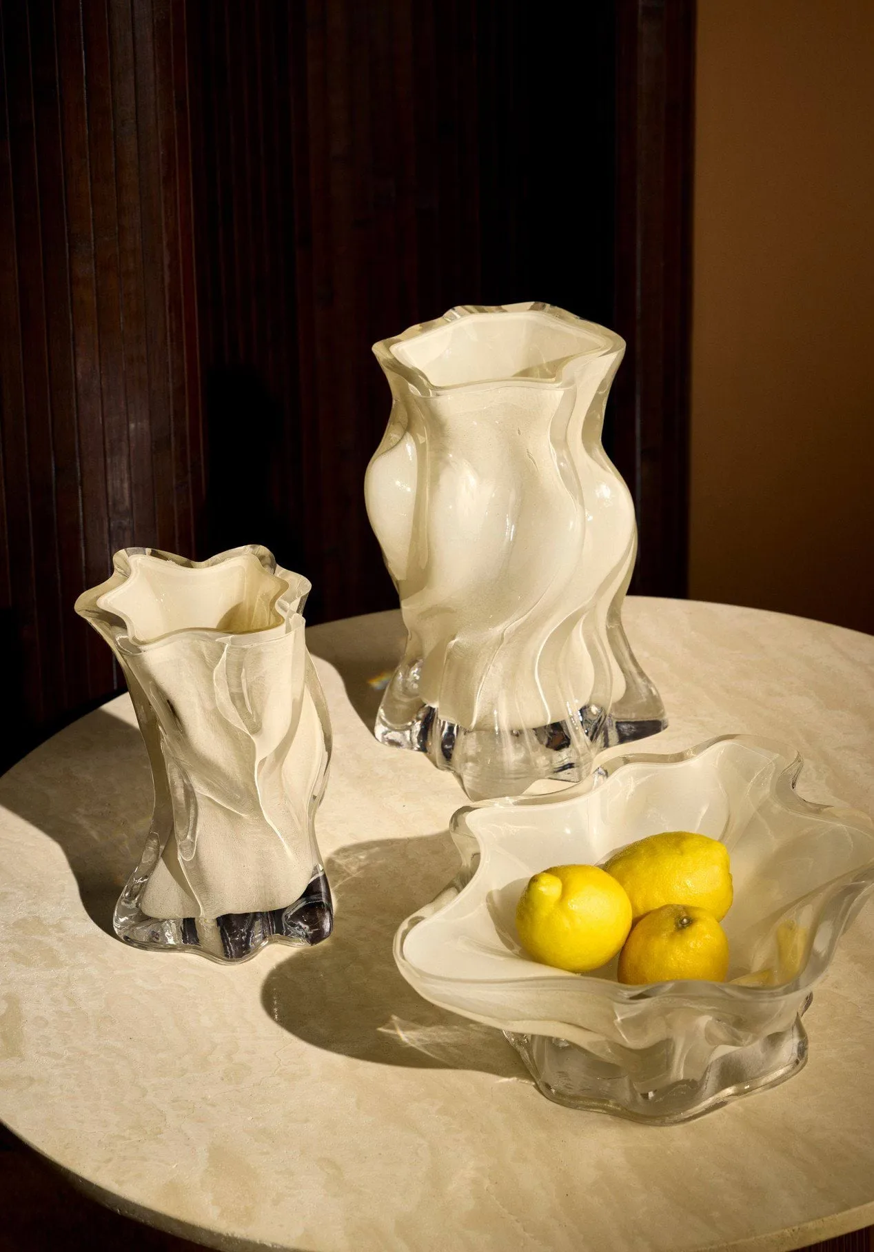 Vena decoratieschaal, Dark cream AYTM
