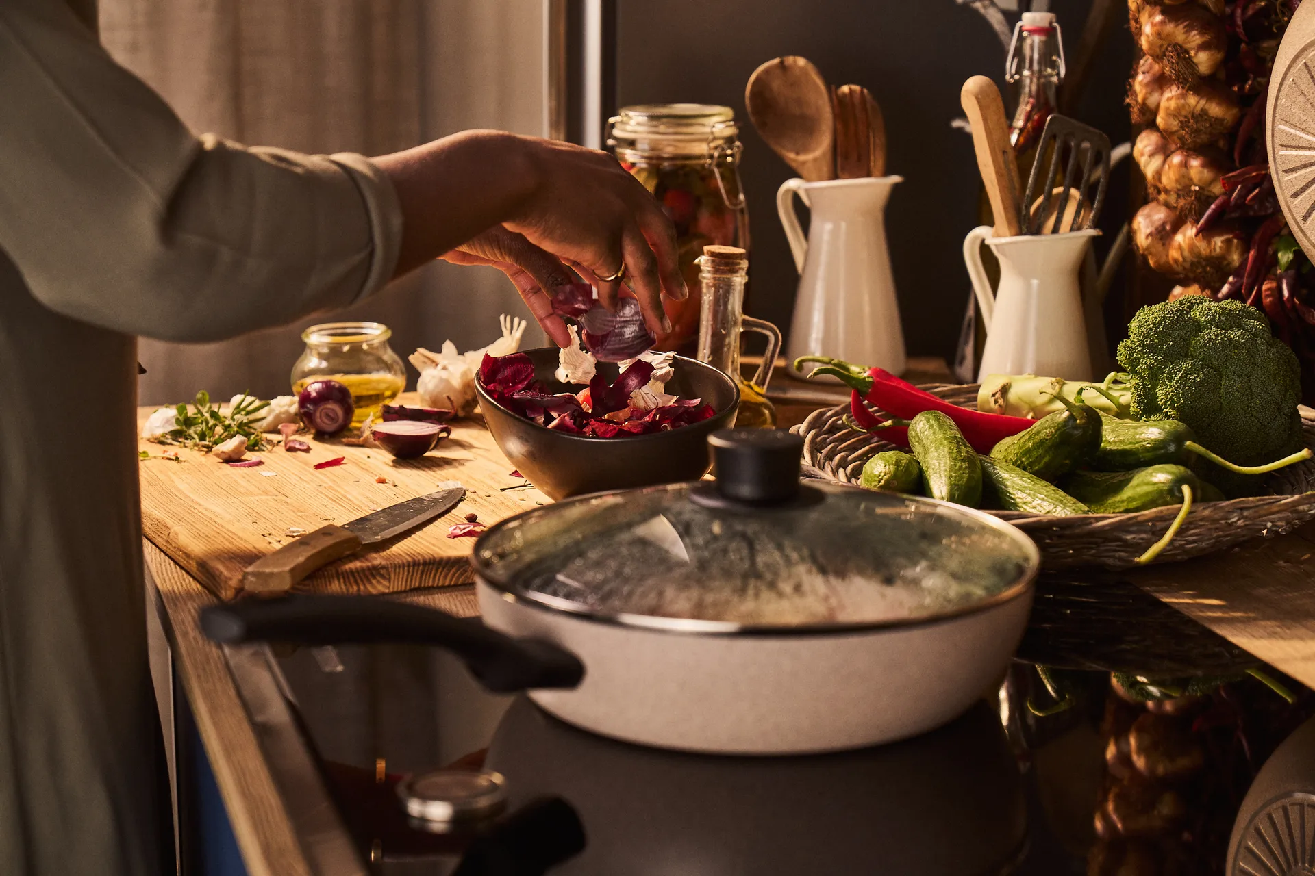 Ballarini Ledro keramische sauteerpan met glazen deksel, 28 cm Ballarini