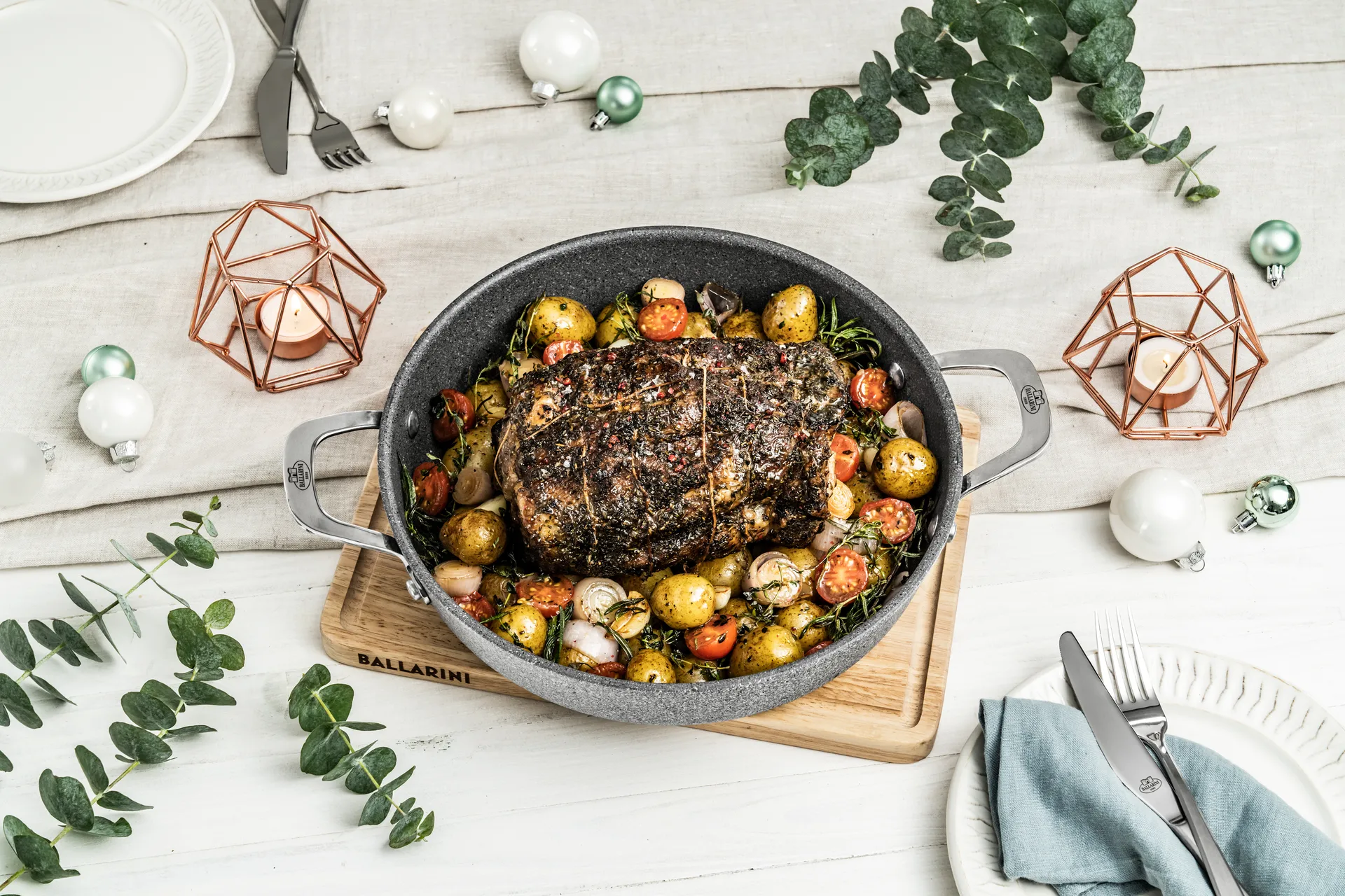 Ballarini Salina Ti-X serveerpan met glazen deksel, 28 cm Ballarini