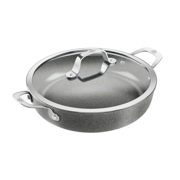 Salina Ceramic Granit serveerpan met glazen deksel - 28 cm - Ballarini