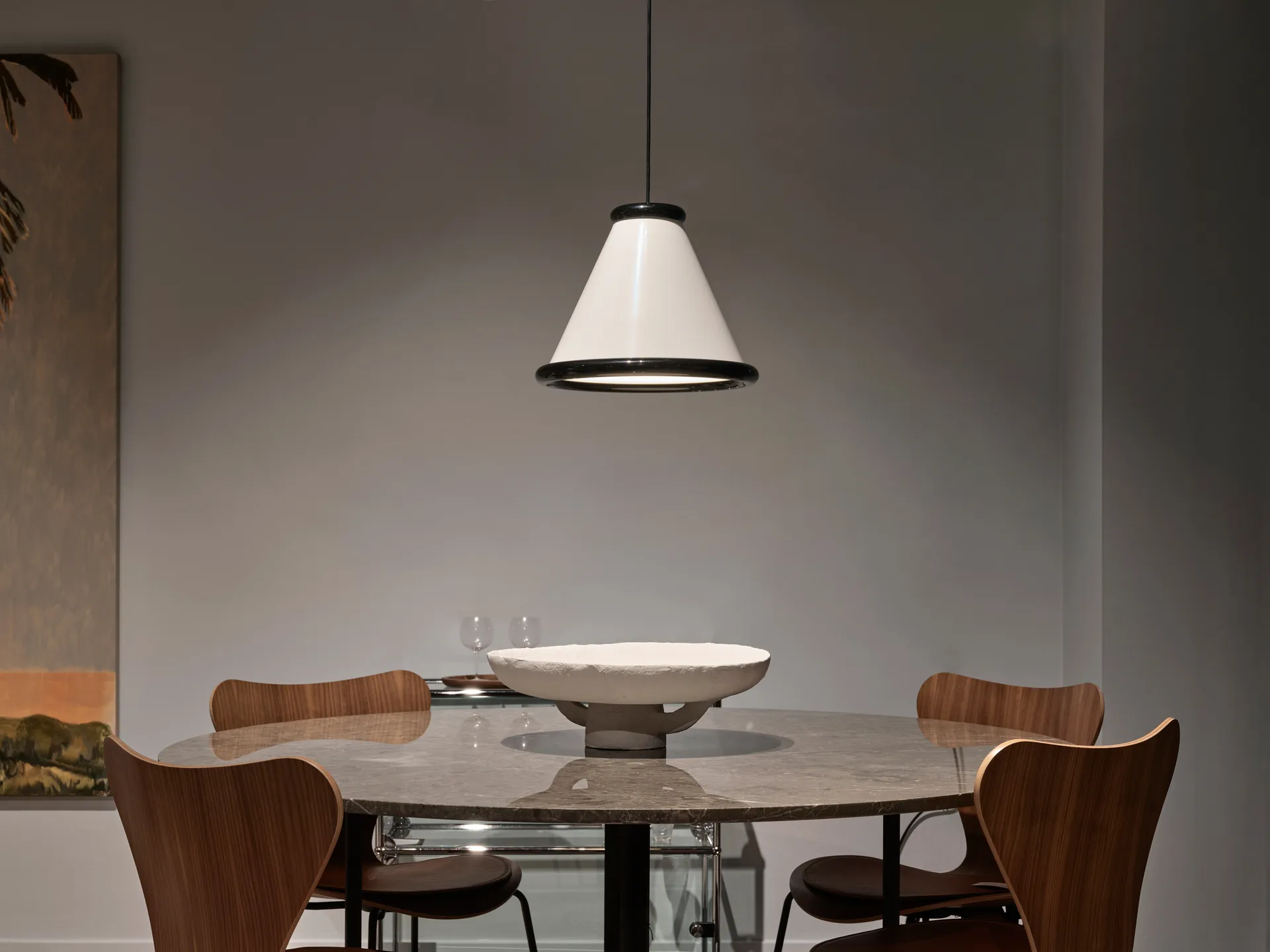 Belle hanglamp Ø36 cm, Glossy white-glossy black Belid