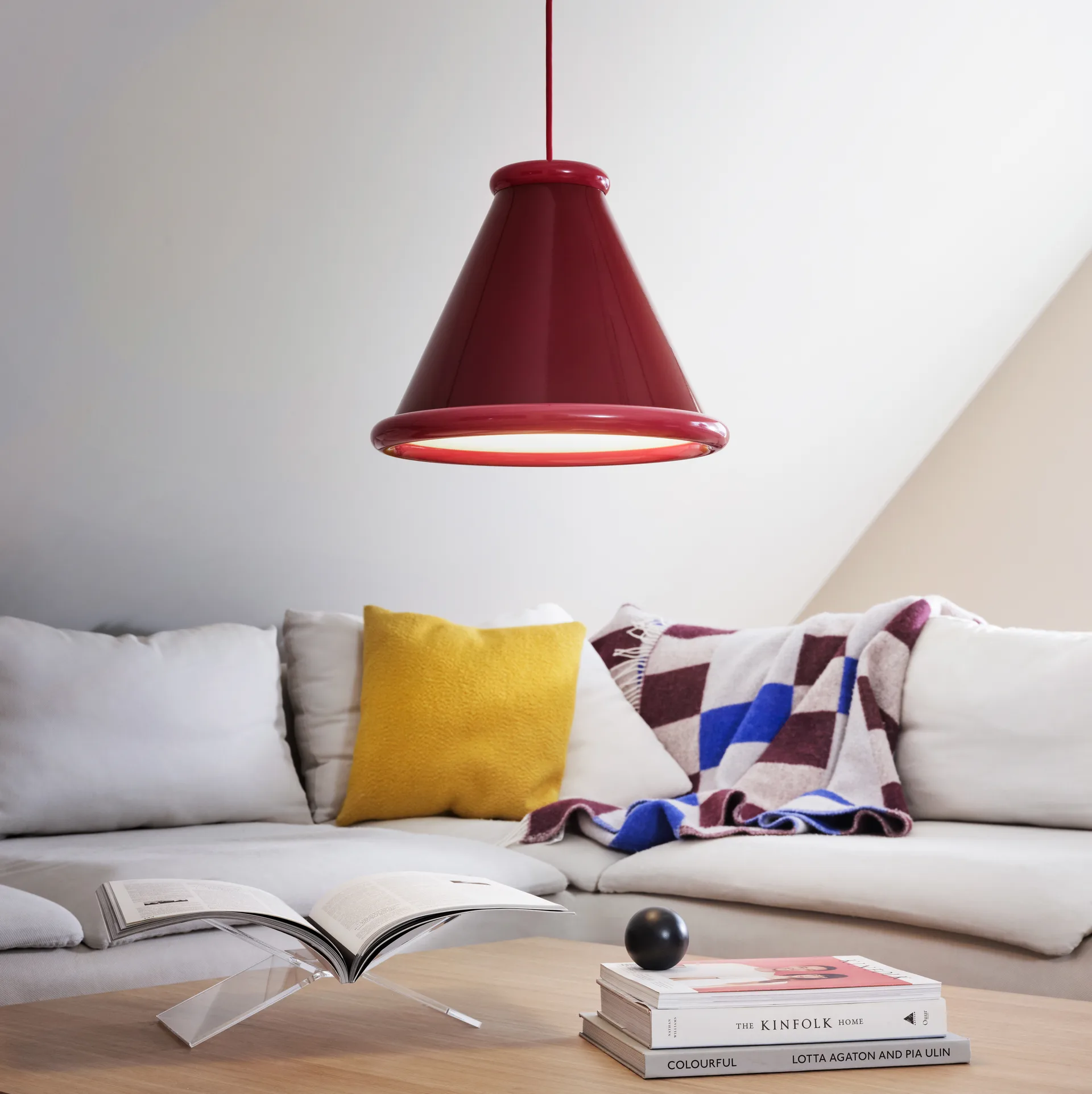 Belle hanglamp Ø36 cm, Wine red-red violet Belid