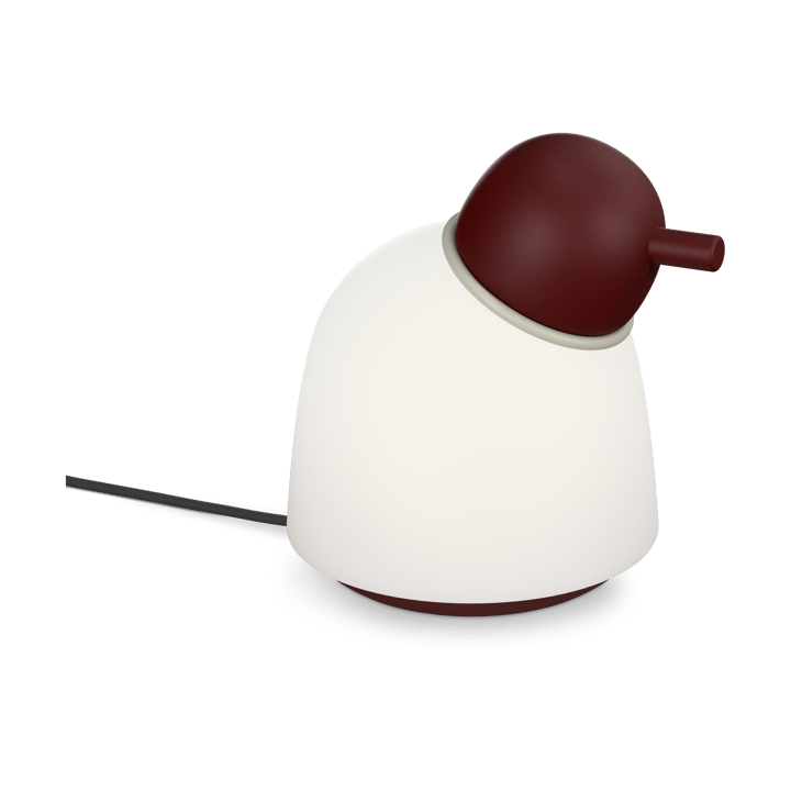 Bird tafellamp 21,5 cm - Donker rood-zand-opaalglas - Belid