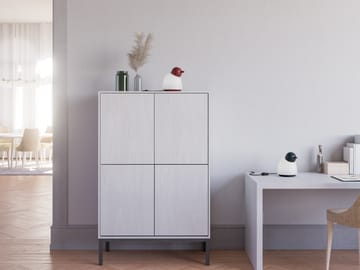 Bird tafellamp 21,5 cm - Donker rood-zand-opaalglas - Belid