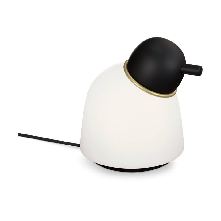 Bird tafellamp 21,5 cm - Zwart-messing-opaalglas - Belid