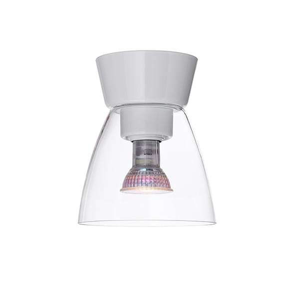 Bizzo plafondlamp helder glas Ø16,5 cm - Glanswit - Belid
