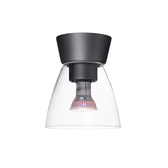 Bizzo plafondlamp helder glas Ø16,5 cm, Oxidegrijs Belid