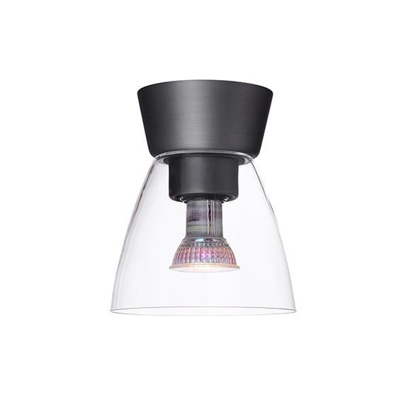 Belid Bizzo plafondlamp helder glas Ø16,5 cm Oxidegrijs