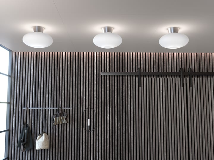 Bullo plafonnière XL opaalglas Ø38 cm, Aluminium Belid