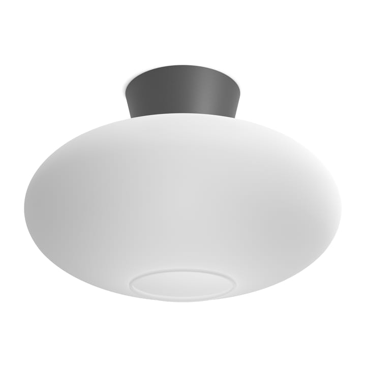 Bullo plafonnière XL opaalglas Ø38 cm - Oxidegrijs - Belid