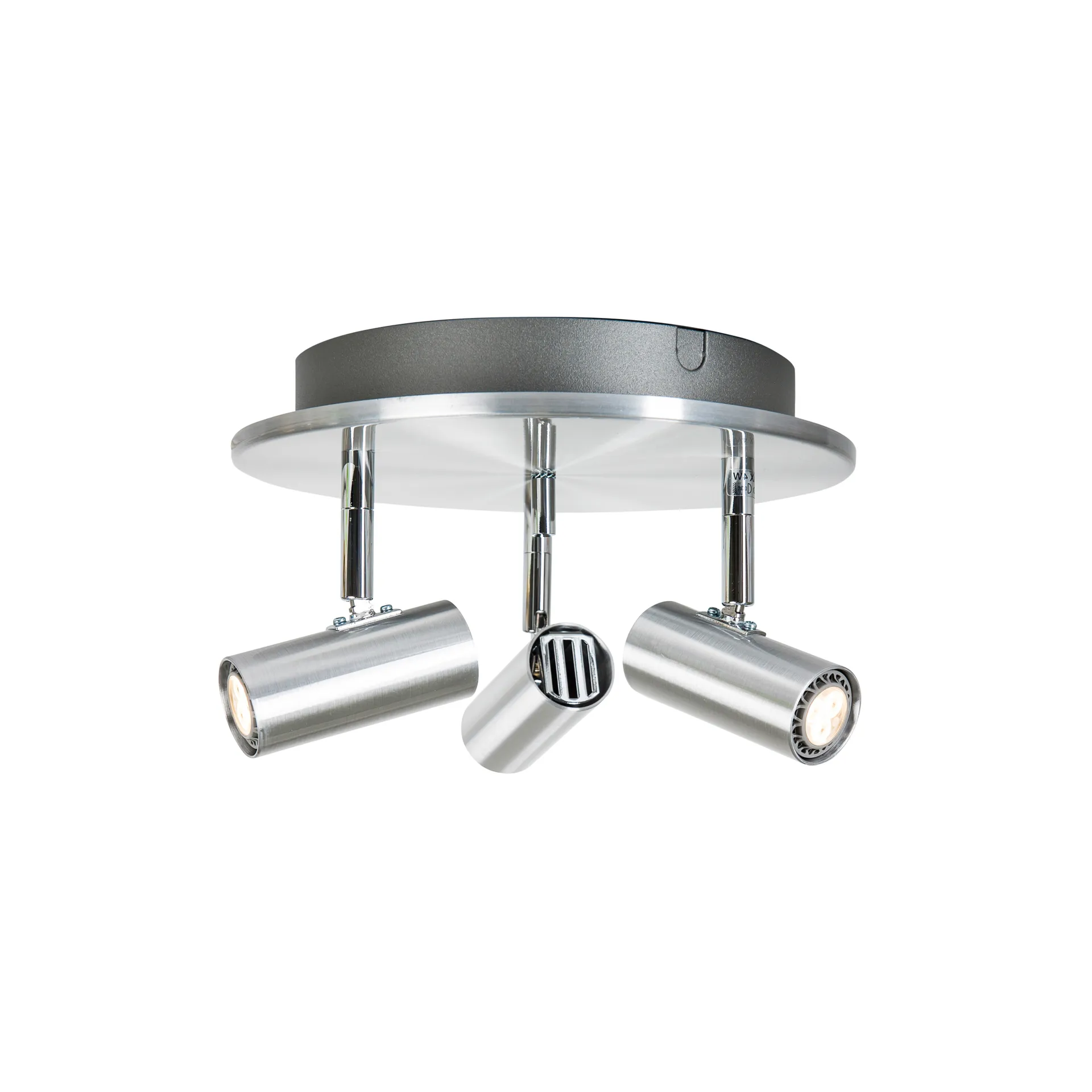 Cato ronde plafondspotlight 3, Aluminium Belid