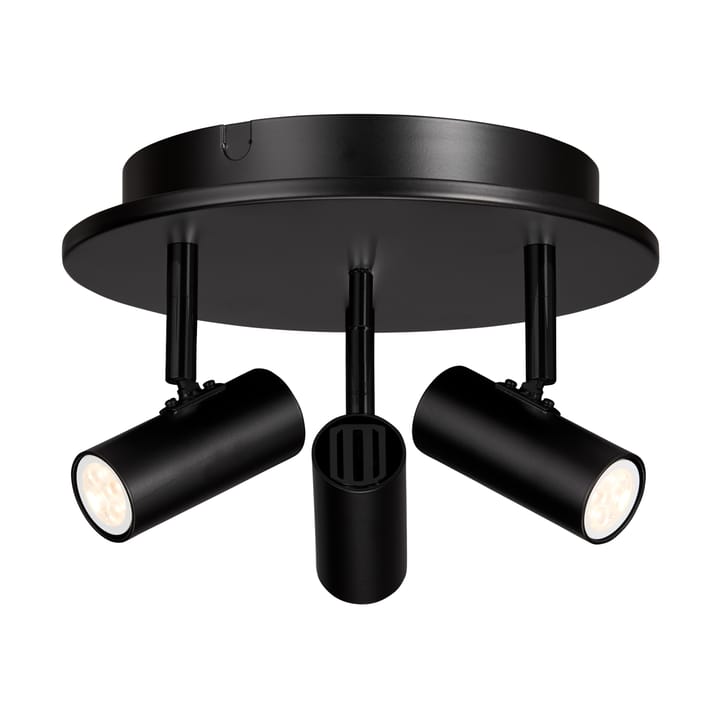 Cato ronde plafondspotlight 3 - Matzwart - Belid