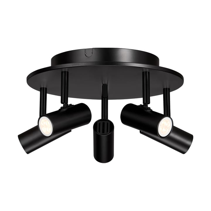 Cato ronde plafondspotlight 5 - Matzwart - Belid