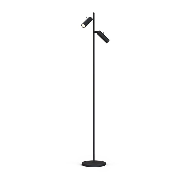 Cato Slim vloerlamp dubbel - Matzwart-led - Belid