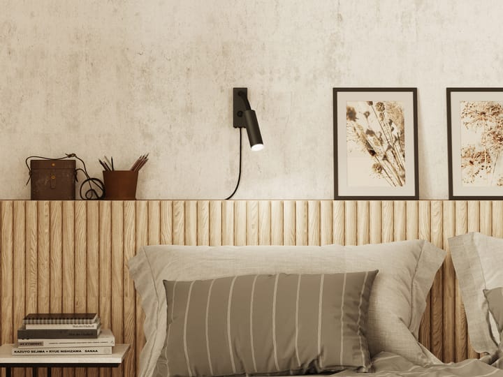 Cato Slim wandlamp flexarm, Matzwart Belid