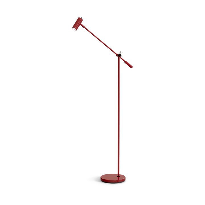 Cato vloerlamp 134 cm - Glanzend robijnrood-matzwart - Belid