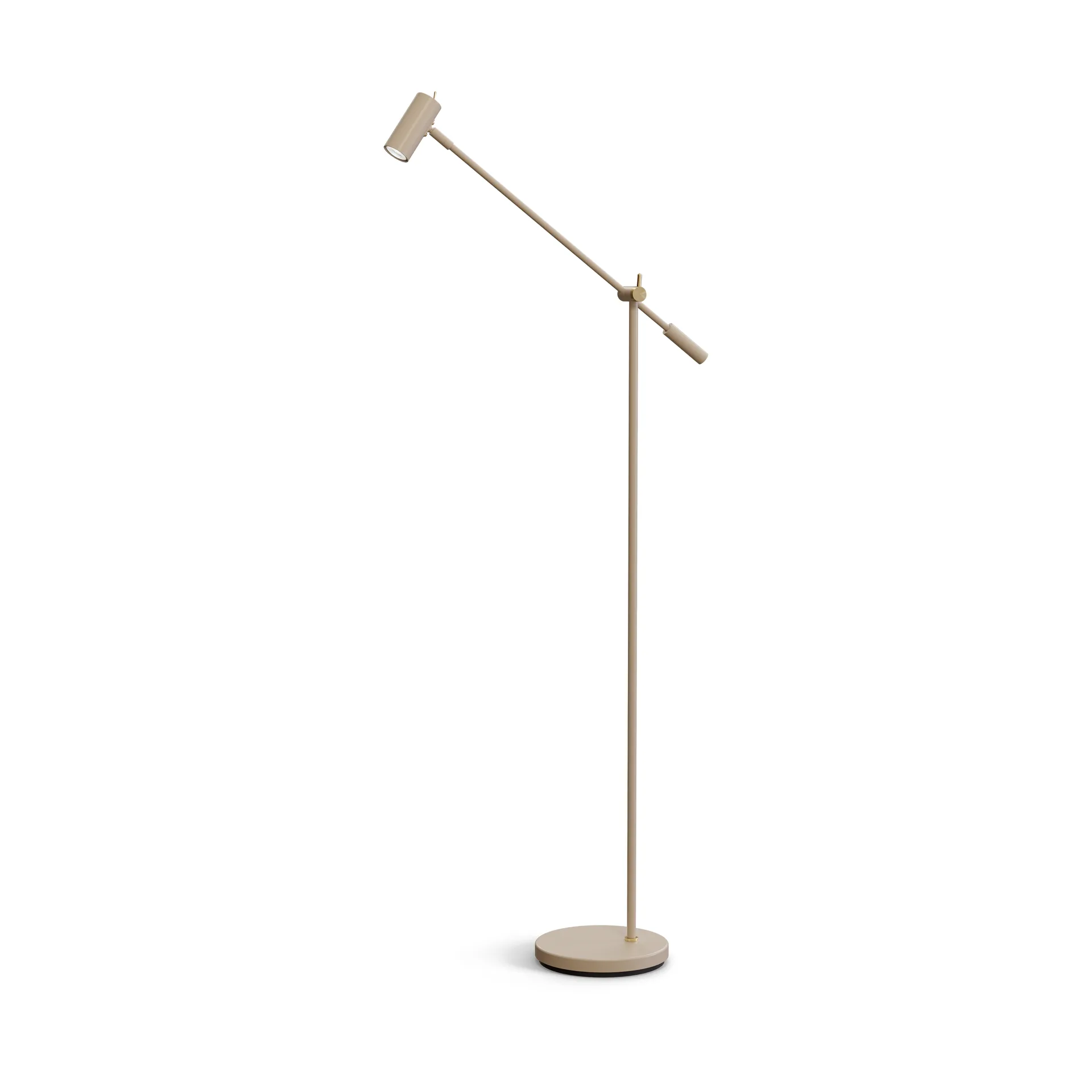 Cato vloerlamp 134 cm, Nougat-messing Belid