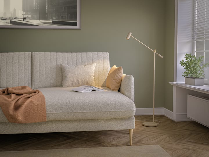 Cato vloerlamp 134 cm, Nougat-messing Belid
