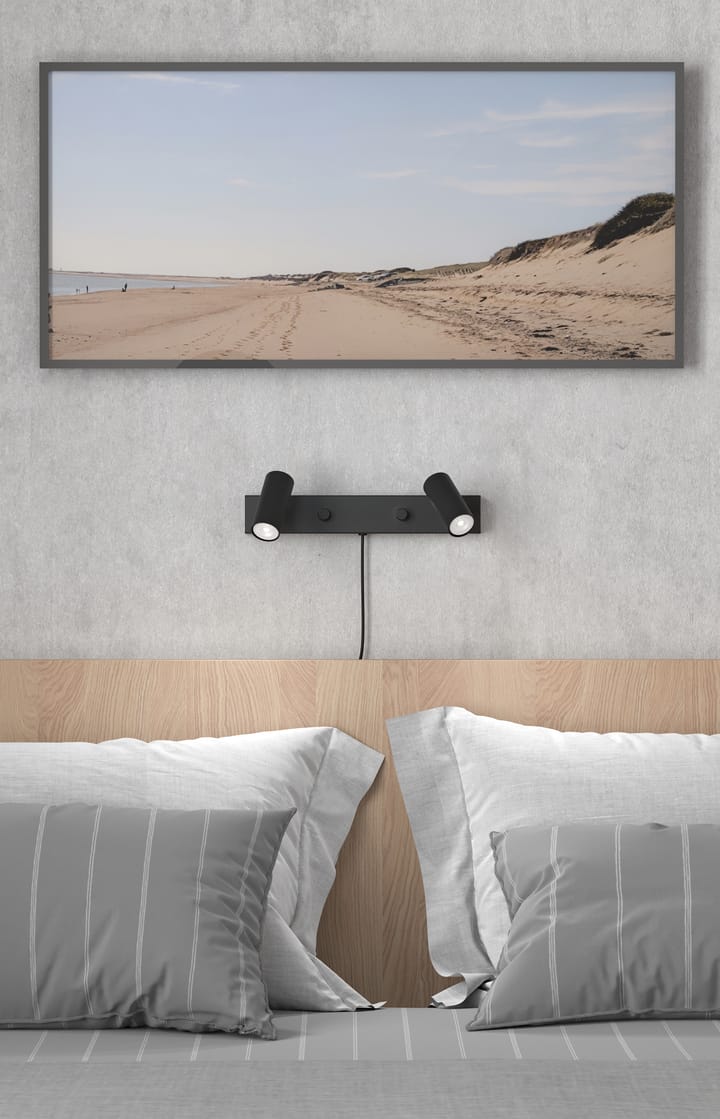 Cato wandlamp dubbel, Matzwart Belid