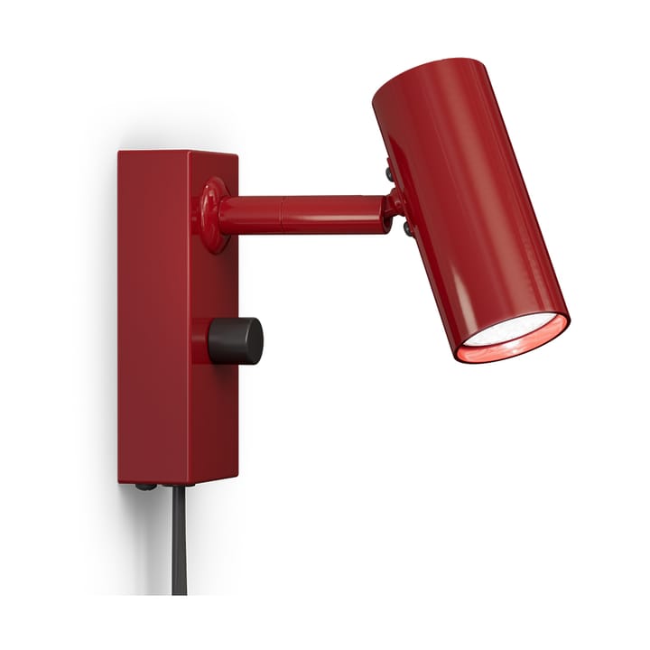 Cato wandlamp - Glanzend robijnrood-matzwart - Belid