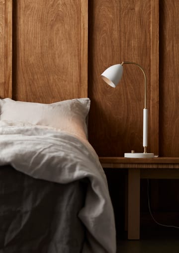 Deluxe tafellamp - wit - messing - Belid