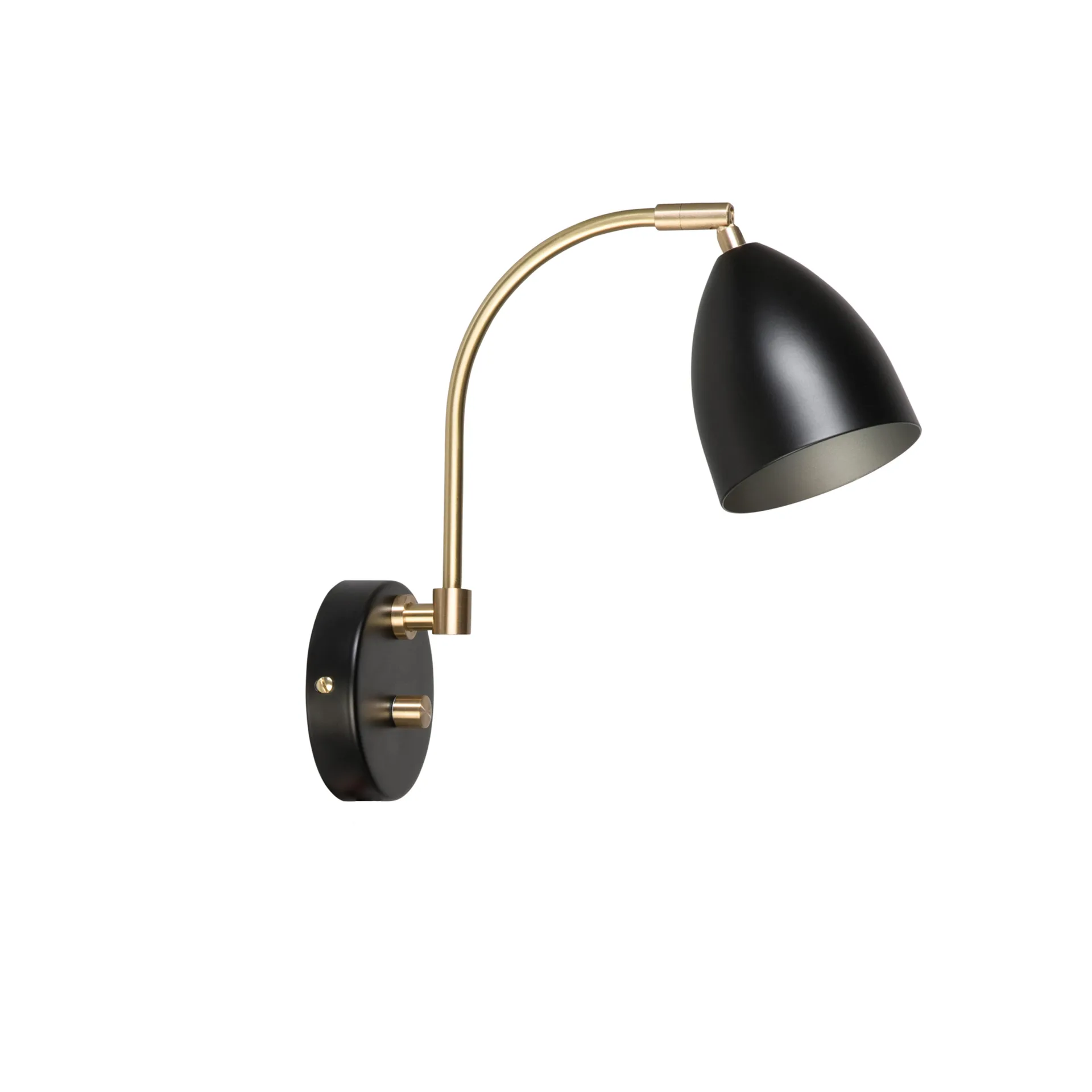 Deluxe wandlamp, zwart- messing Belid
