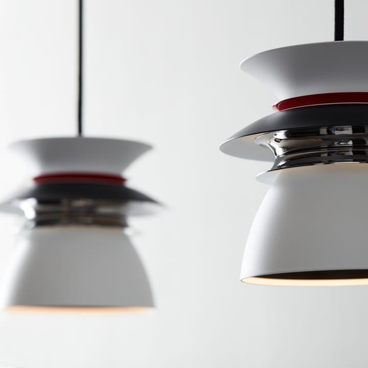 Diablo plafondlamp Ø16,5 cm, Matzwart-glanzend rood Belid