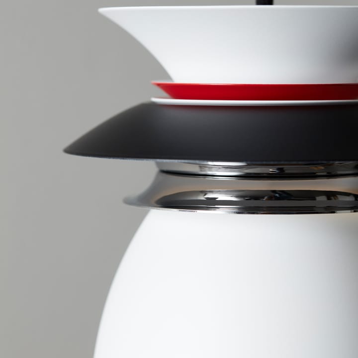 Diablo plafondlamp Ø16,5 cm, Matzwart-glanzend rood Belid