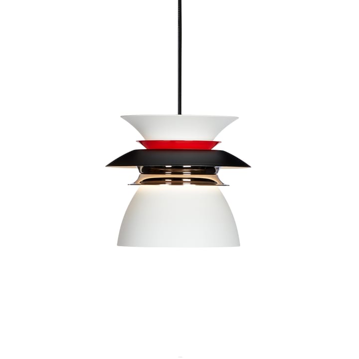 Diablo plafondlamp Ø16,5 cm - Matzwart-glanzend rood - Belid