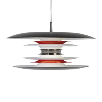 Diablo plafondlamp Ø50 cm. - Matzwart-glanzend rood - Belid