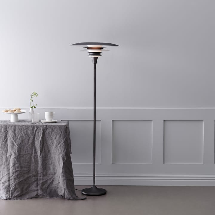 Diablo vloerlamp Ø30 cm, Mat zwart-glanzend rood Belid