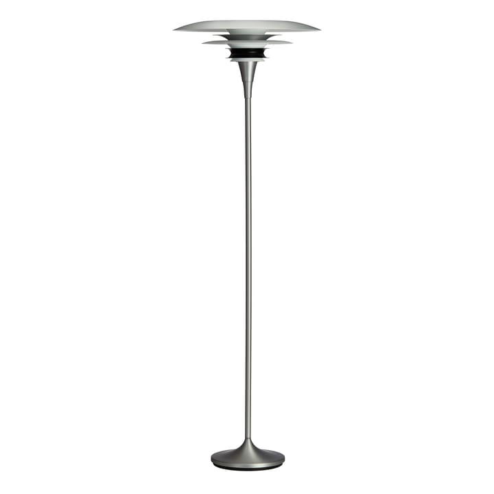 Diablo vloerlamp Ø50 cm, Mat aluminium-matzwart Belid