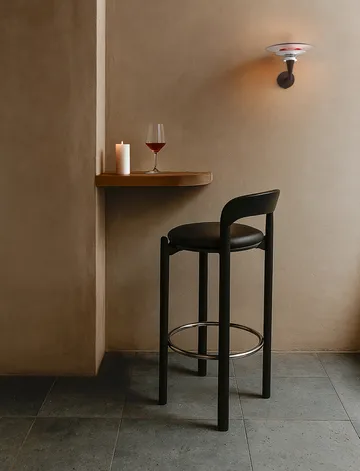 Diablo wandlamp Ø20 cm - Mat Zwart-glansrood - Belid