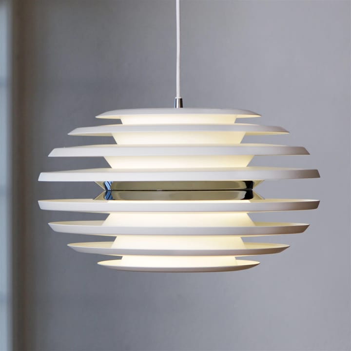 Ellipse hanglamp, mat wit - chroom Belid
