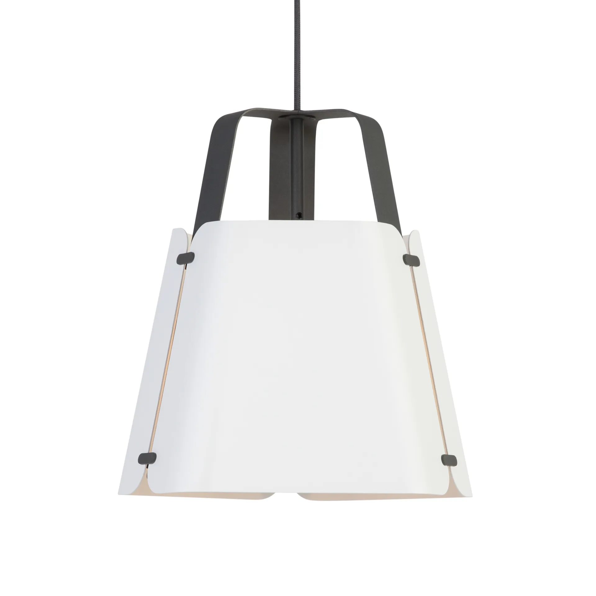Fold hanglamp Ø34 cm, Antraciet-Witte structuur Belid