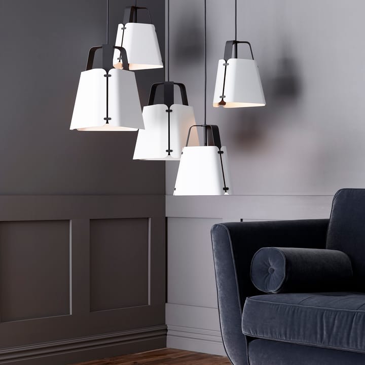 Fold hanglamp Ø34 cm, Antraciet-Witte structuur Belid