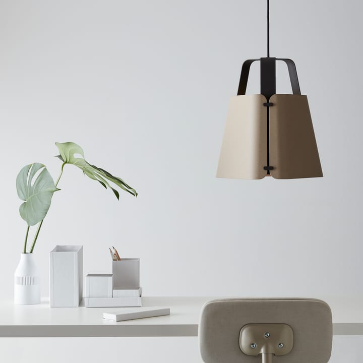 Fold hanglamp Ø34 cm, Antraciet-Zandstructuur Belid