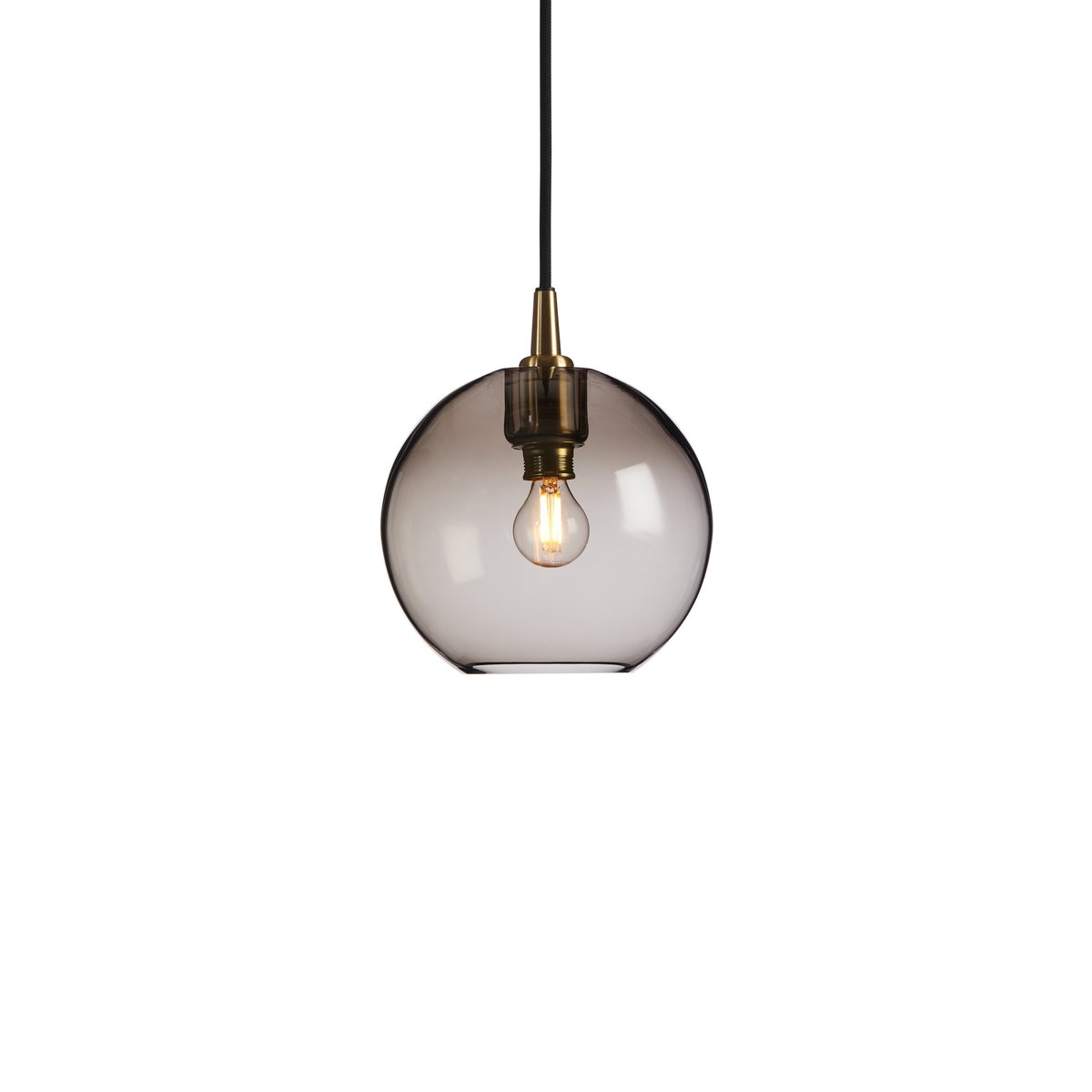 Belid Gloria hanglamp o19 cm Messing-rookglas | Scandinavisch Interieur | Hanglampen | Goudkleurig