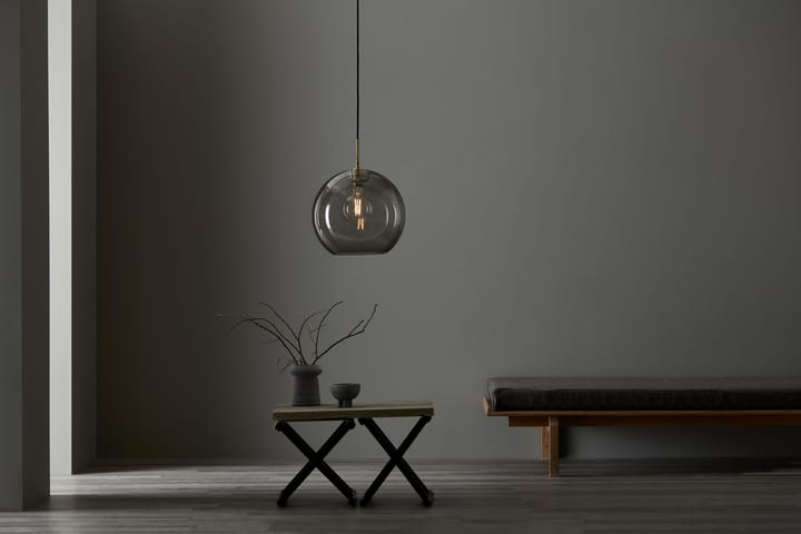 Gloria hanglamp Ø32 cm, Messing-rookglas Belid
